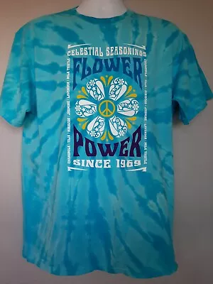 CELESTIAL SEASONINGS  Flower Power  Tie-dyed T-Shirt • $12