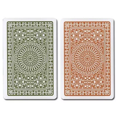 2 Green Brown Modiano Club Poker Playing Card Decks Bridge Size + Plastic Case • $23.99