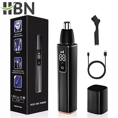 HBN Ear And Nose Hair Trimmer With LED Display USB Rechargeable Nose Trimmer • $13.99