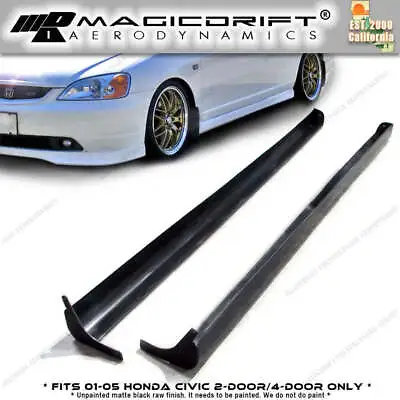 For 01-05 Honda Civic 2Dr / 4Dr Type-A RS Style Side Skirts Skirt Poly Urethane • $94.99