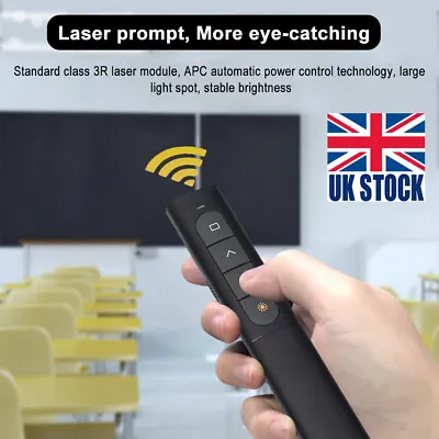 £10.65 • Buy Power Point Presentation Remote Wireless PPT Presenter Laser Pointer Clicker UK