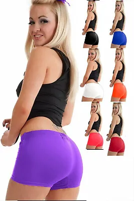 £3.95 • Buy New Women's Ladies Girls Neon Lycra Stretchy Sexy Hot Pants Dance Party Shorts 
