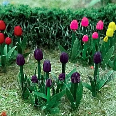  MP SCENERY 44 Tulips O Scale Architectural Flowering Plants Trees Railroad • $8.90