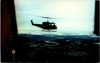 U.S. Army Huey Helicopter UH 1B Over The Vietnam Terrain Postcard • $16.90