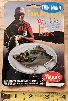 Vtg TOM MANN'S Finn Mann Fishing Lure NOC NOS Sealed • $19.99