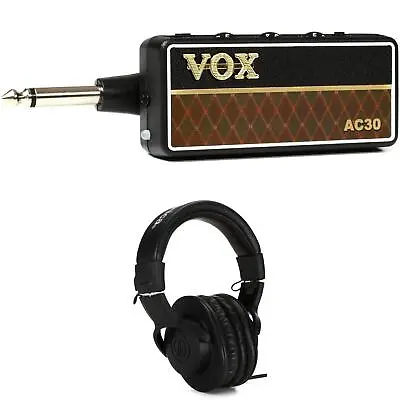 Vox AmPlug 2 AC30 Headphone Guitar Amp And Audio-Technica ATH-M20x Headphones • $91.23