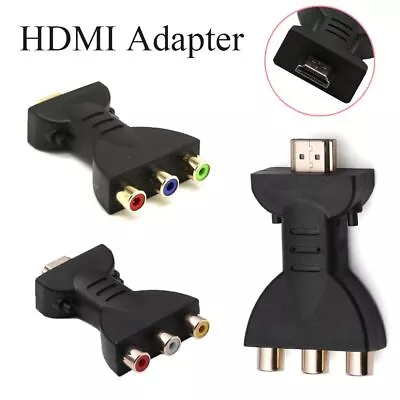 Gold-plated AV Component Converter Video HDMI To 3 RGB/RCA Audio Adapter • $12.10