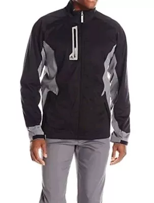  Men’s Adidas Black Grey Climaproof  Jacket Size M • $50