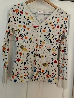 Hanna Anderson Sleepshirt Women's M.  Henley 100% Organic Cotton Long Sleeve EUC • $14