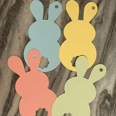 12 X Easter Bunny Tags - Card Cut Outs - Easter Hunt - Gift • £4.99