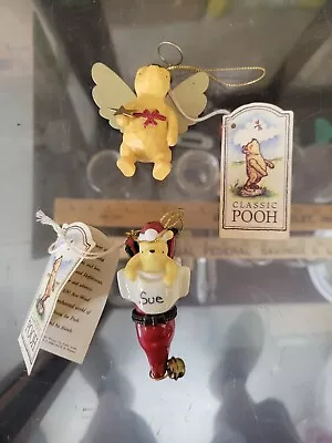 Lot Of 2 Classic Pooh Christmas Ornaments • $18.50