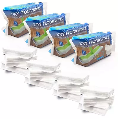 £12.95 • Buy Floor Cleaning Cloths Microfibre Flat Swivel Mop Cloth Wipes Disposable 200 Pack
