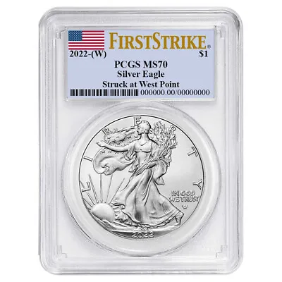 2022 (W) $1 American Silver Eagle PCGS MS70 FS Flag Label • $56.91