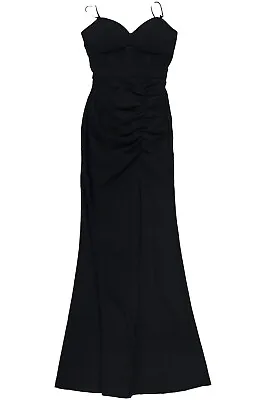 Emerald Sundae Women's Dress Full Length Slit Mesh Cut Out Padded Black X-Small • $29.99