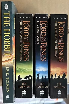 The Hobbit & Lord Of The Rings Trilogy Books Paperback • £15