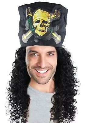 Men's Pirate Wig Captain Hook Hair Wigs W/ Scarf For Cosplay Costume Party New • $9.98