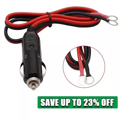 12V Car Cigarette Lighter Socket Extension Cord Power Cable Lead Fused Male Plug • £3.83