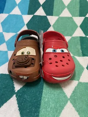 Lightning McQueen And Mater Crocs Disney Cars Size 12 Kids One Of Each Shoe • $125
