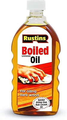 Boiled Linseed Oil Rustins 500ml Suitable For Replacing Bare Woods Natural Sheen • £11.99