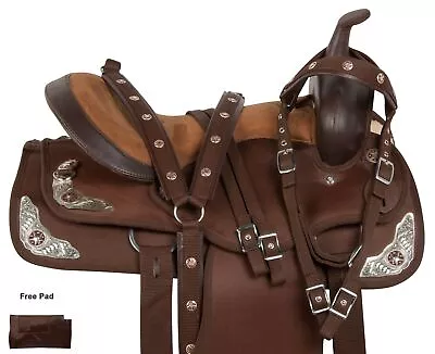 Western Horse Saddle Brown Pleasure Trail Barrel Racing Tack 15 • $299.24