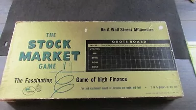 Vintage - 1955 Gabriel Stock Market Board Game High Finance Wall Street • $20