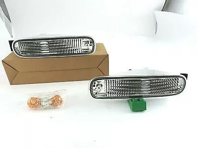 $64 • Buy Chrome Bumper Turn Signal Lights Lamp For 1994~1995~1996 NISSAN S14 JDM Only