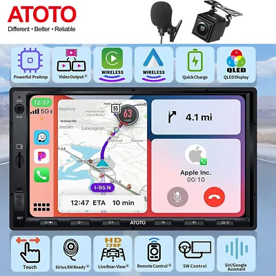ATOTO F7 XE 7in Car Stereo Double 2DIN SXM Radio Wireless CarPlay & Android Auto • $215.60