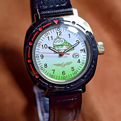 NEW Soviet Wristwatch Vostok Komandirskie Mechanical Military Equipment Packaged • $160