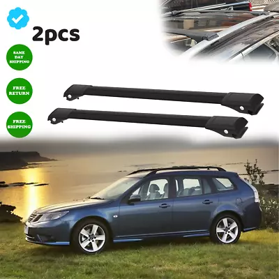 New Cross Bars  Roof Rack For Saab 9-3X Estate/Wagon 2009-201  Black Lockable 2x • $129