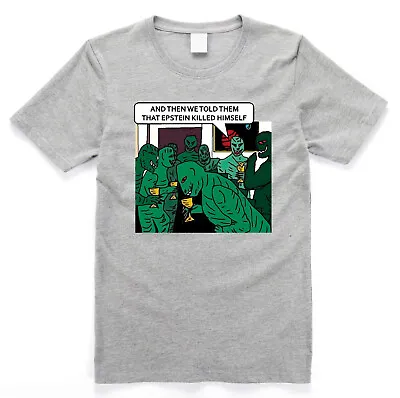 £15.99 • Buy Lizard Overlords Jeffrey Epstein NWO Meme T Shirt Grey