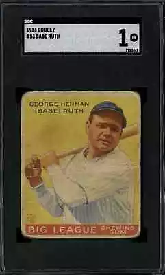 1933 Goudey #53 Babe Ruth - SGC-1 • $7865