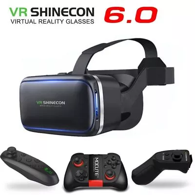 Vr Box Helmet Glasses - HD Virtual Reality 3d Goggles Cardboard For Smartphones • $68.14