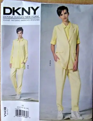 Vogue Pattern 1438  Vest Top Pants  Designer   Misses Sizes  6 8 10 12 14  Uncut • $8.50