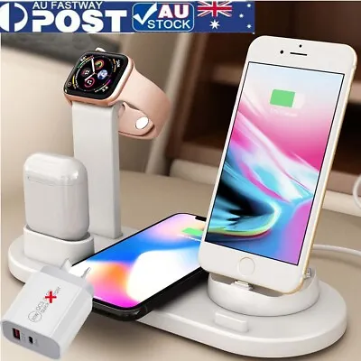 $31.03 • Buy Wireless Charger Dock 3 In 1 Charging Station For Apple Watch IPhone 13 12 XS 8