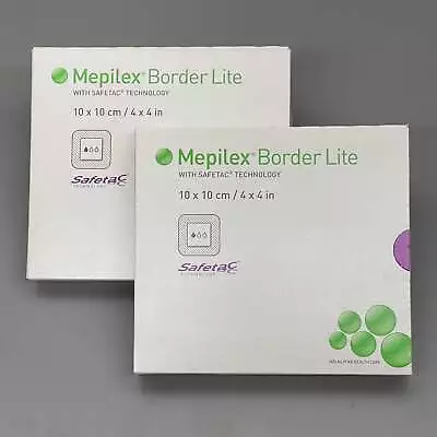 MOLNLYCKE HEALTH (2 PACK)Mepilex Border LITE Self-Adhesive Foam Dressings 4 X4  • $22