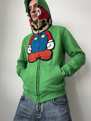 A Bathing Ape Bape Baby Milo X Super Mario Full Zip Hoodie Made In Japan Rare OG • $150