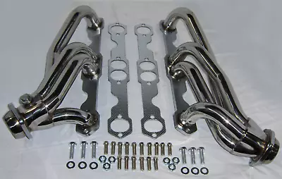 Stainless Small Block Chevy GMC 1500 2500 3500 Shorty Truck Exhaust Headers • $128.87