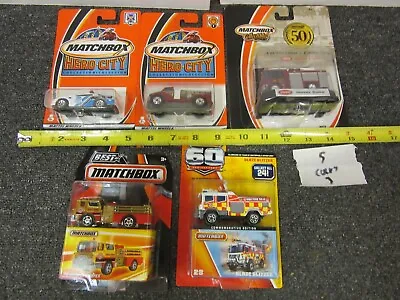 5 Matchbox Hero City Fire Truck Police Dennis Sabre Blaze Blitzer MackPumper LOT • $25.99