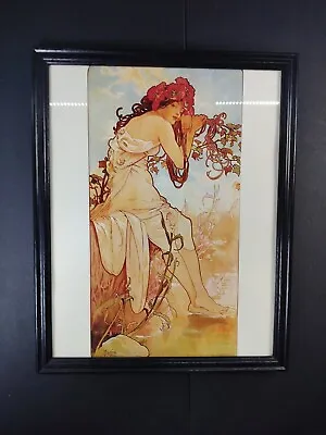 The Seasons Summer 1896 Mucha Vintage Framed Poster Print Rare Retro Art Nouveau • $14.50