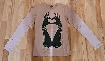 MISS GRANT Girl's  Hands & Pearls  Print Top Long Sleeve T-Shirt Size 12 BNWOT • $89.99