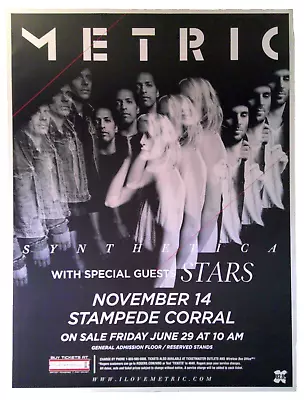 Metric | Stars 24x18 Promo-Glossy Tour Poster (2012) • $21.94