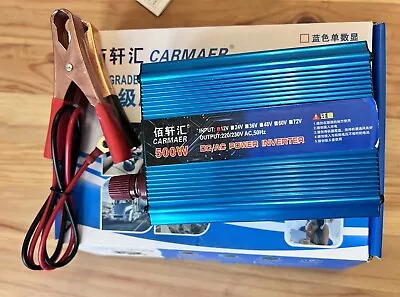 CARMAER 500W Power Inverter 12v To 230v Caravan Adapter Car Camp Converter USB • £14.99