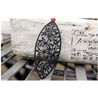 £2.99 • Buy Japanese Style Leaves Birds Rose Flowers Metal Black Bookmarks Book Markers