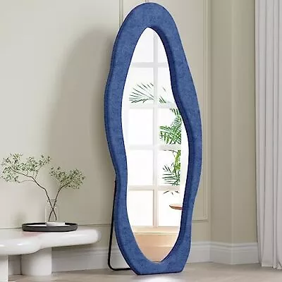  63  X 24  Full Length Mirror With Stand Floor Mirror Irregular Blue-b • $88.09