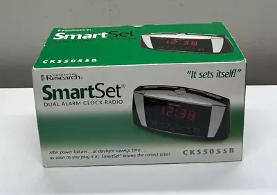 Emerson Research Smart Set Dual Auto Setting AM/FM Radio Alarm Clock # CKS 5055S • $65