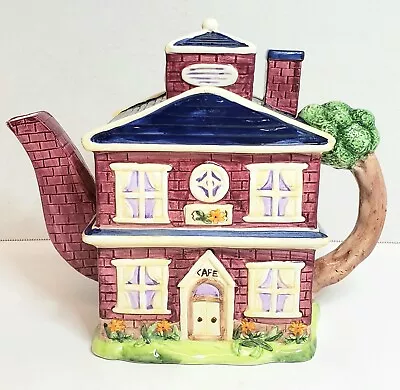 Vintage Cafe Teapot By Milson & Louis Bright Colors 9x5x8  Hand Painted  • $24.99