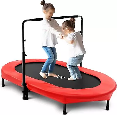 Kids Indoor Trampoline  56  Foldable Mini Trampoline With 5 Level Adjustable • $108.96