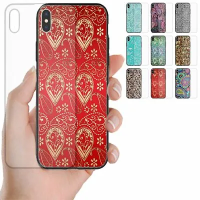 For OPPO Series - Paisley Pattern Tempered Glass Back Case Mobile Phone Cover #1 • $14.98