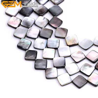 Natural Paua Abalone Shell Rainbow Rhombus Stone Loose Beads Jewelry Making 15  • $4.77