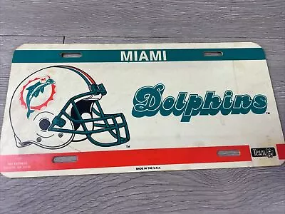 Vintage Miami Dolphins License Plate Plastic Made In USA Team NFL • $7.50